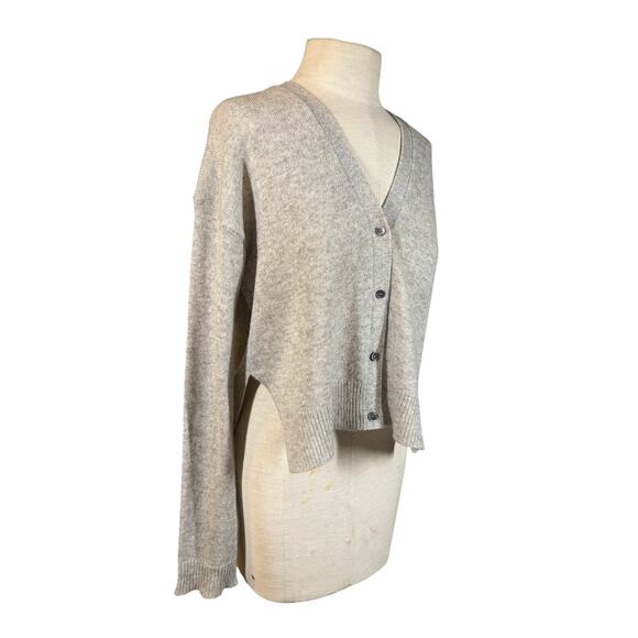 THEORY Gray Hanelee Cashmere Cardigan Sweater Small Minimalist Luxury Capsule - Picture 5 of 16